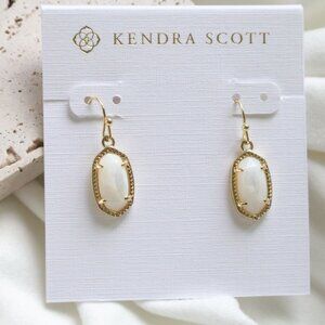 Kendra Scott Lee Gold Ivory Pearl Drop Earrings